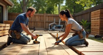 Wood deck construction. for Ultimate Outdoor Living