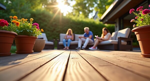 Composite decking is a type of building material made from a mix of wood fibers and recycled plastic