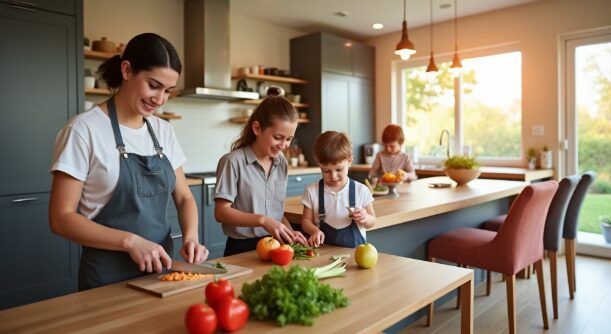 A modern, updated kitchen makes cooking easier and more enjoyable 
