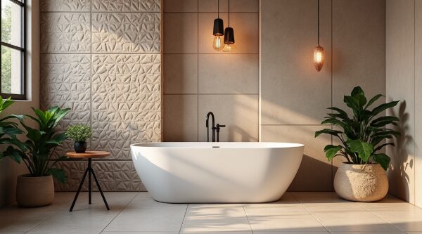 Textured tiles, on the other hand, add warmth and interest.