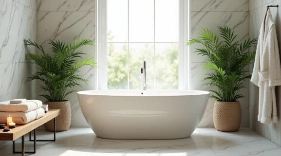 These plants can tolerate the humidity of a bathroom.
